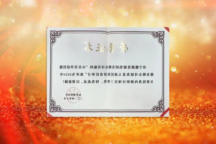 济宁能源集团审计工作获省级、市级双奖